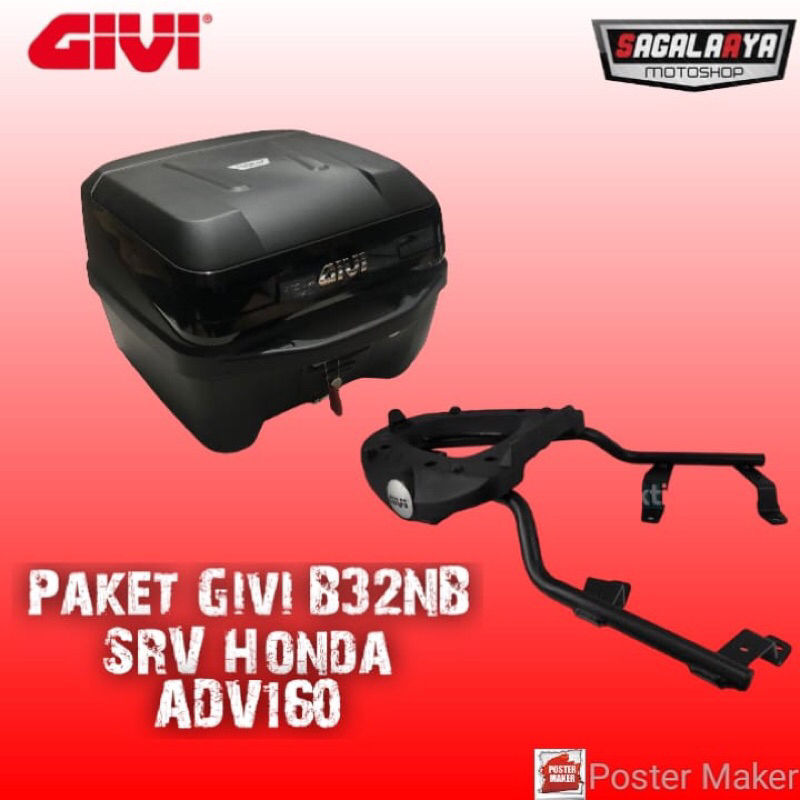 Jual Paket Bracket Givi Srv Honda Adv Box B Nb Black Series Only Tanpa Baseplate Mp