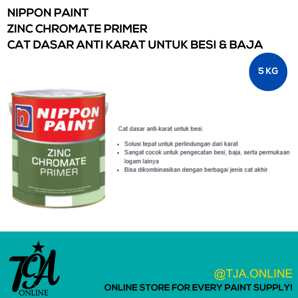 Jual Cat Dasar ANTI KARAT Zinc Chromate Primer NIPPON PAINT UNTUK BESI