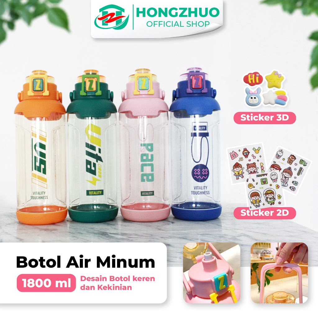 Jual Hongzhuo Botol Minum 1,8 Liter Botol Air Minum Summer Portable ...