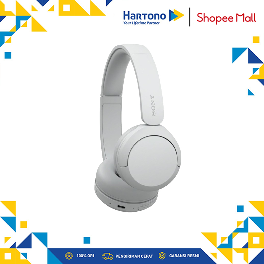 Jual Sony WH-CH520 On Ear Wireless Headphone White WH-CH520/W | Shopee ...