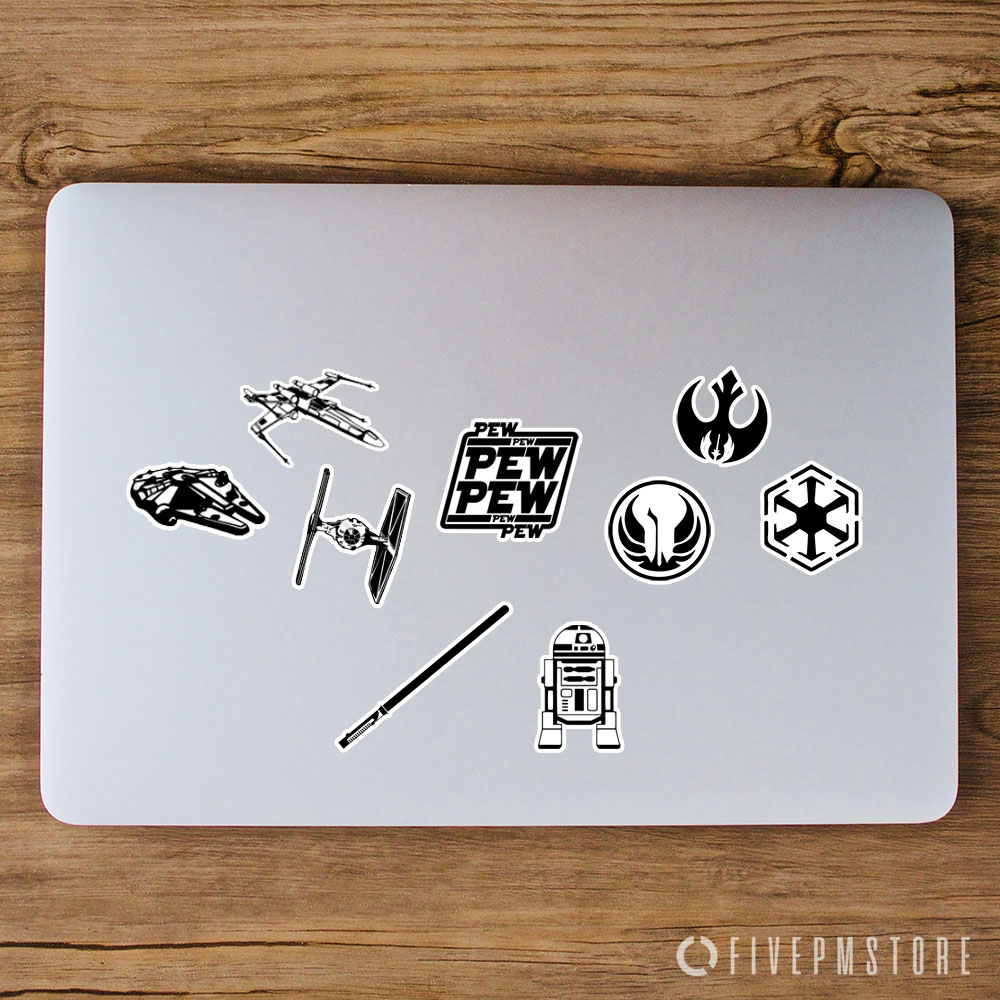 Jual Sticker Star Wars set 9pcs - Stiker Star Wars Back Case Laptop ...