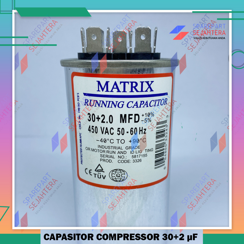 Jual KAPASITOR CAPASITOR DOUBLE AC MESIN KIPAS FAN KOMPRESOR COMPRESOR ...