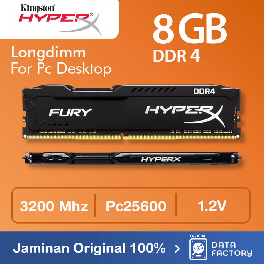 Jual RAM KINGSTON HYPERX FURY DDR4 8GB PC25600 / 3200MHZ LONGDIMM ...
