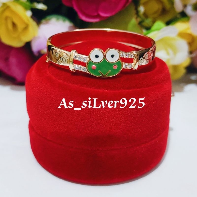 Jual GELANG BANGKOK ANAK KEROPPI PERAK ASLI SILVER 925 LAPIS MAS ...