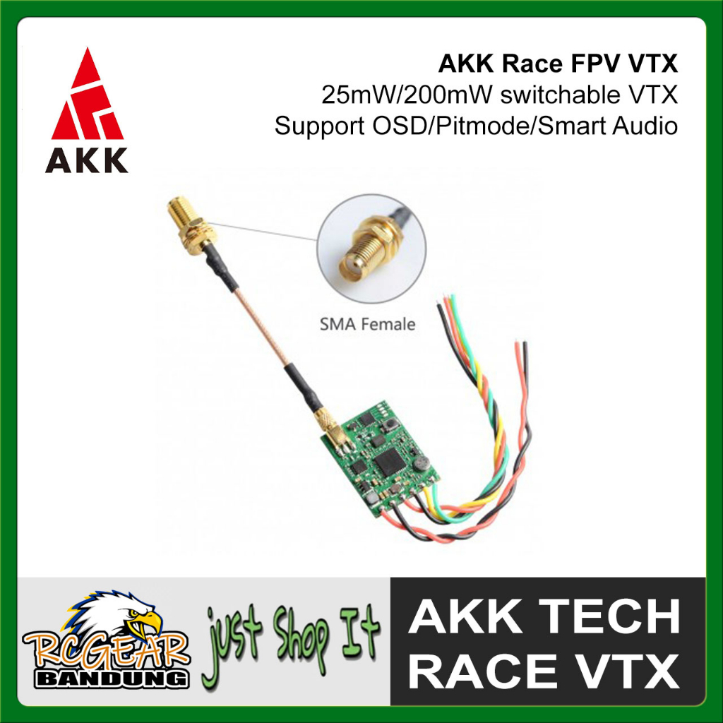 Jual AKK Race VTX Analog 5.8G 200mW Video Transmitter | Shopee Indonesia