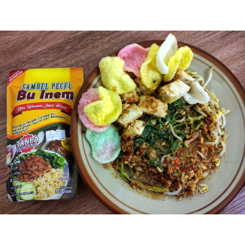Jual Sambel Bumbu Pecel Bu Inem Khas Kebumen 200 gram Tanpa Daun Jeruk ...