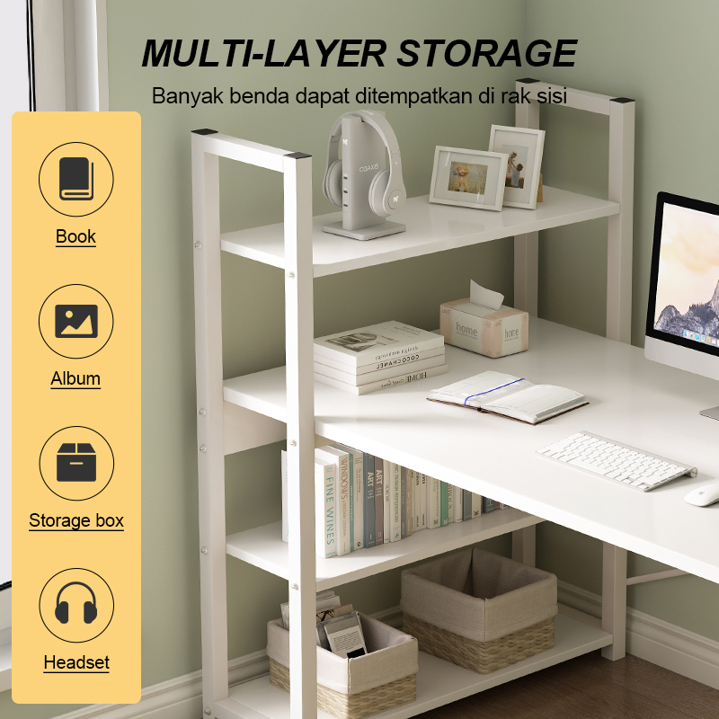 Jual PiPi Furniture Meja Belajar/Meja Kerja/Meja Belajar with Rak/Meja ...