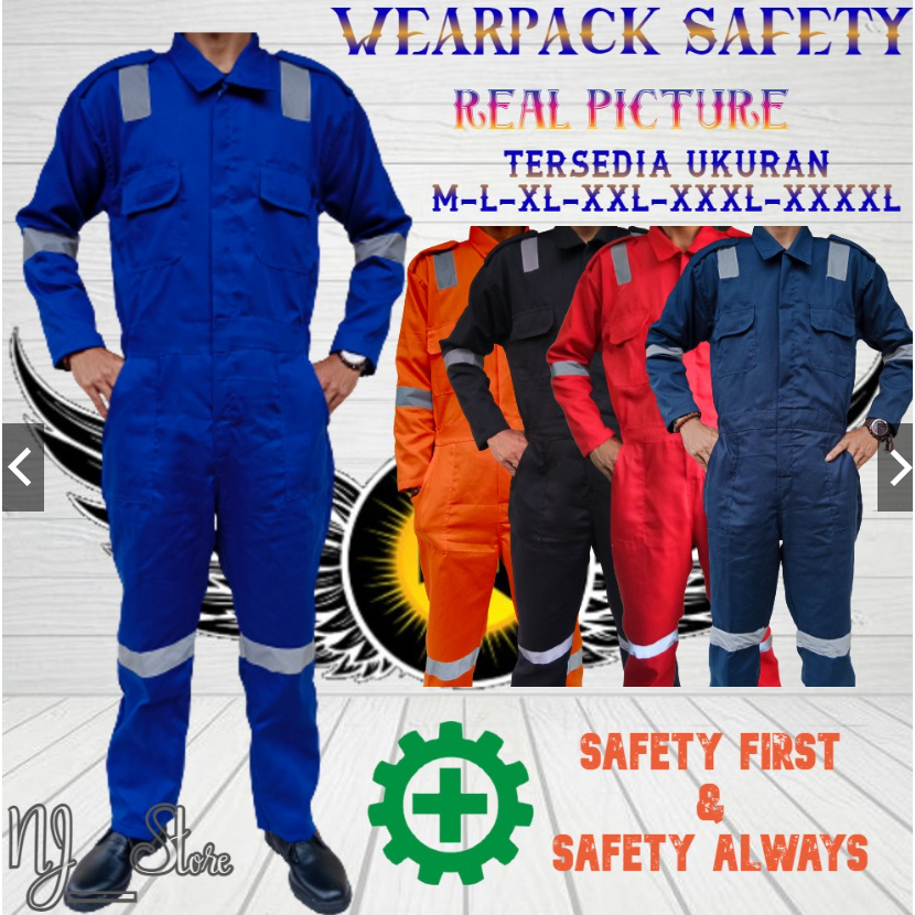 Jual Wearpack Coverall Safety Baju Bengkel Seragam Proyek Seragam