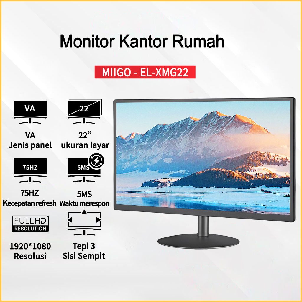 Jual Monitor Kantor HD 17/19/22/24 Inch Professional Thin Gaming