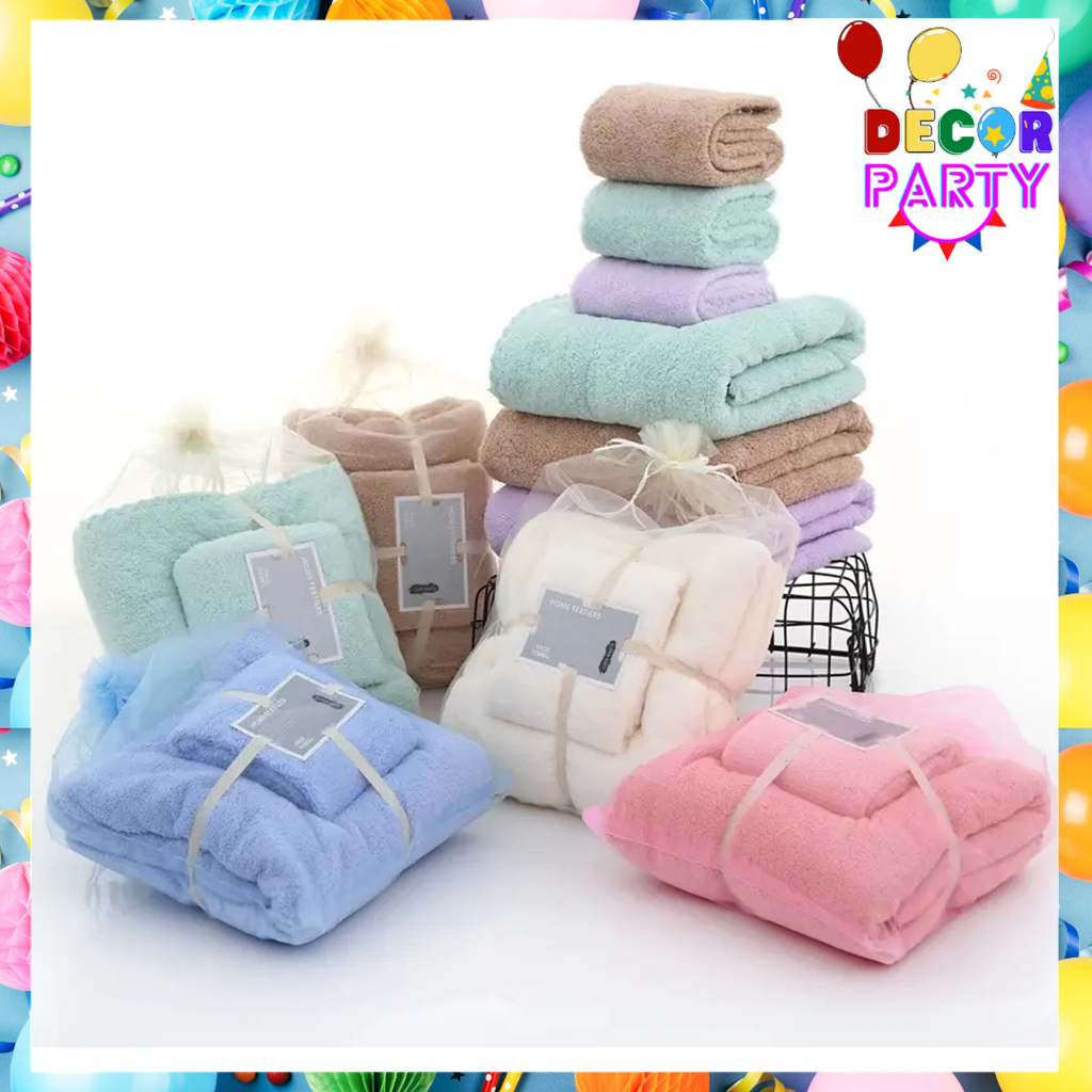 Jual DP Set Handuk Mandi Dewasa 2in1 Handuk Badan dan Wajah Lembut ...