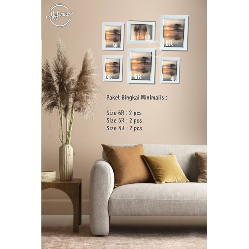 Jual PAKET HEMAT Pigura Bingkai Frame Foto Minimalis Dekorasi Ruangan ...