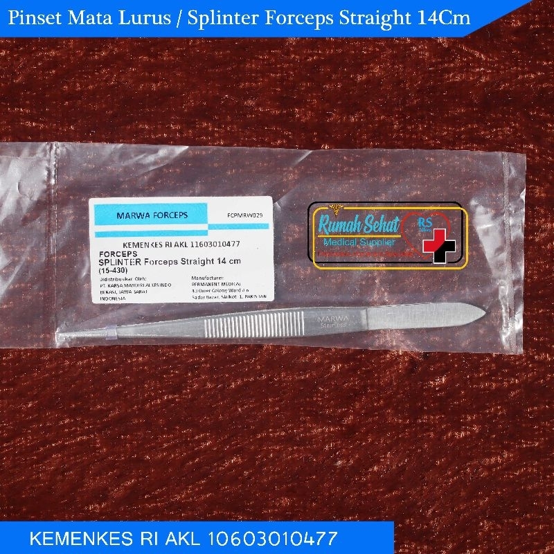 Jual Pinset Mata Lurus Splinter Forcep Straight 14cm 12cm | Shopee ...