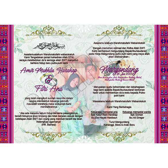 Jual UNDANGAN PERNIKAHAN (DESAIN BATIK BATAK) | Shopee Indonesia
