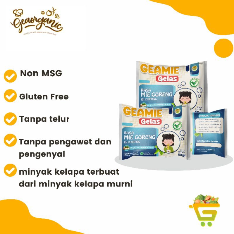 Jual Mie Gelas Gluten Free Non MSG Geamie Goreng Special Isi 2 Keping ...