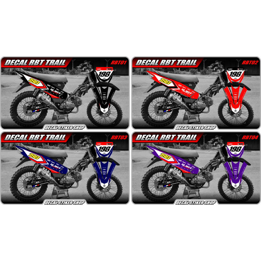 Jual Decal Sticker Motor Bebek RBT Trail Fullbody bebas request motif ...
