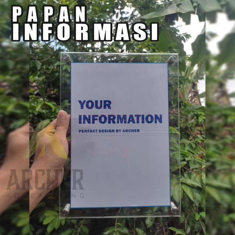 Jual SIGN BOARD PAPAN INFORMASI AKRILIK BENING 2mm | Shopee Indonesia