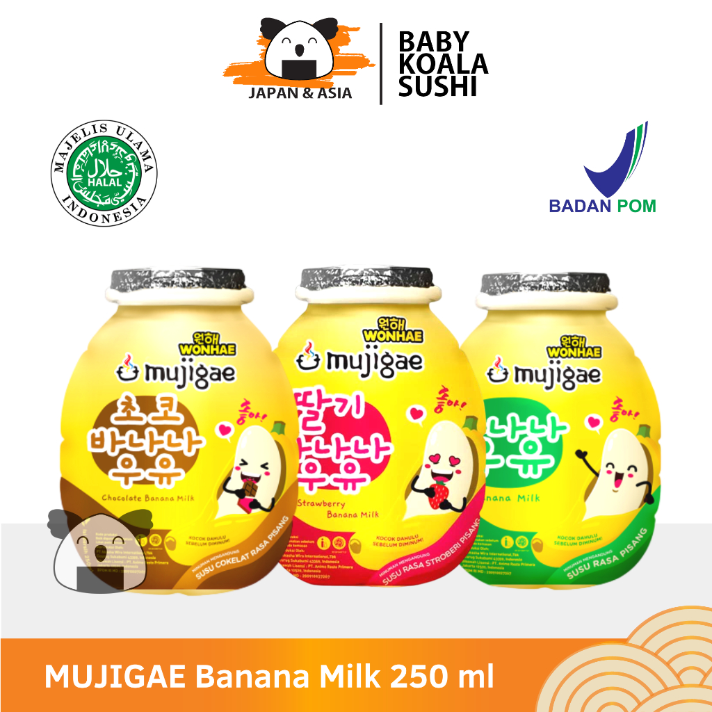 Jual Mujigae Banana Milk 250 Ml Halal Susu Korea Rasa Pisang Shopee Indonesia 0871