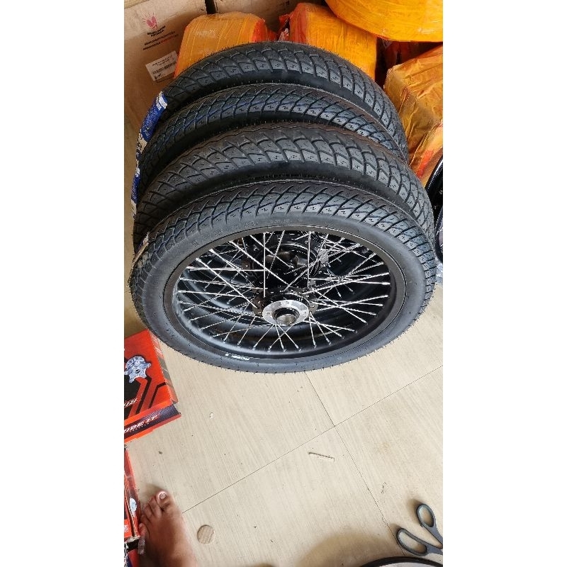 Jual velg rk king ring 18 UK 160/185 warna hitam plus ban | Shopee ...