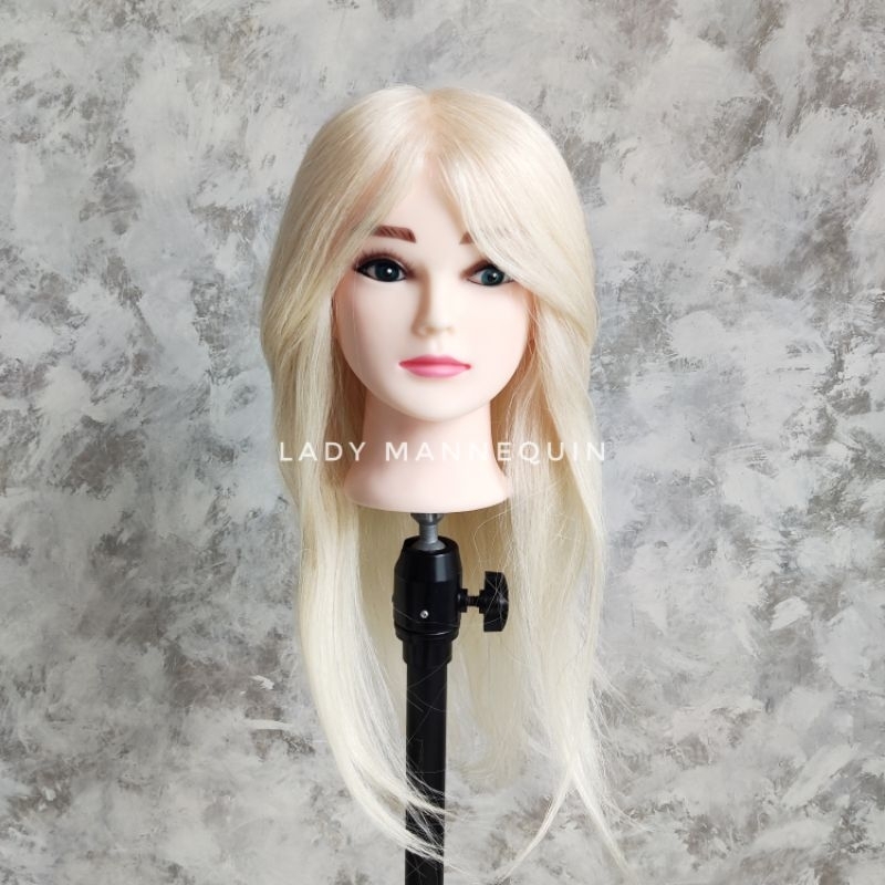 Jual LADY MANNEQUIN (LARA) Manekin Rambut 100 Rambut Asli / Kepala Patung Rambut / Sanggul