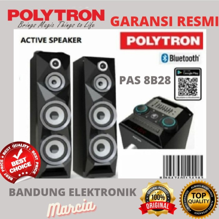 Jual SPEAKER AKTIF POLYTRON PAS-8B28 / PAS8B28 , Bluetooth | Shopee ...