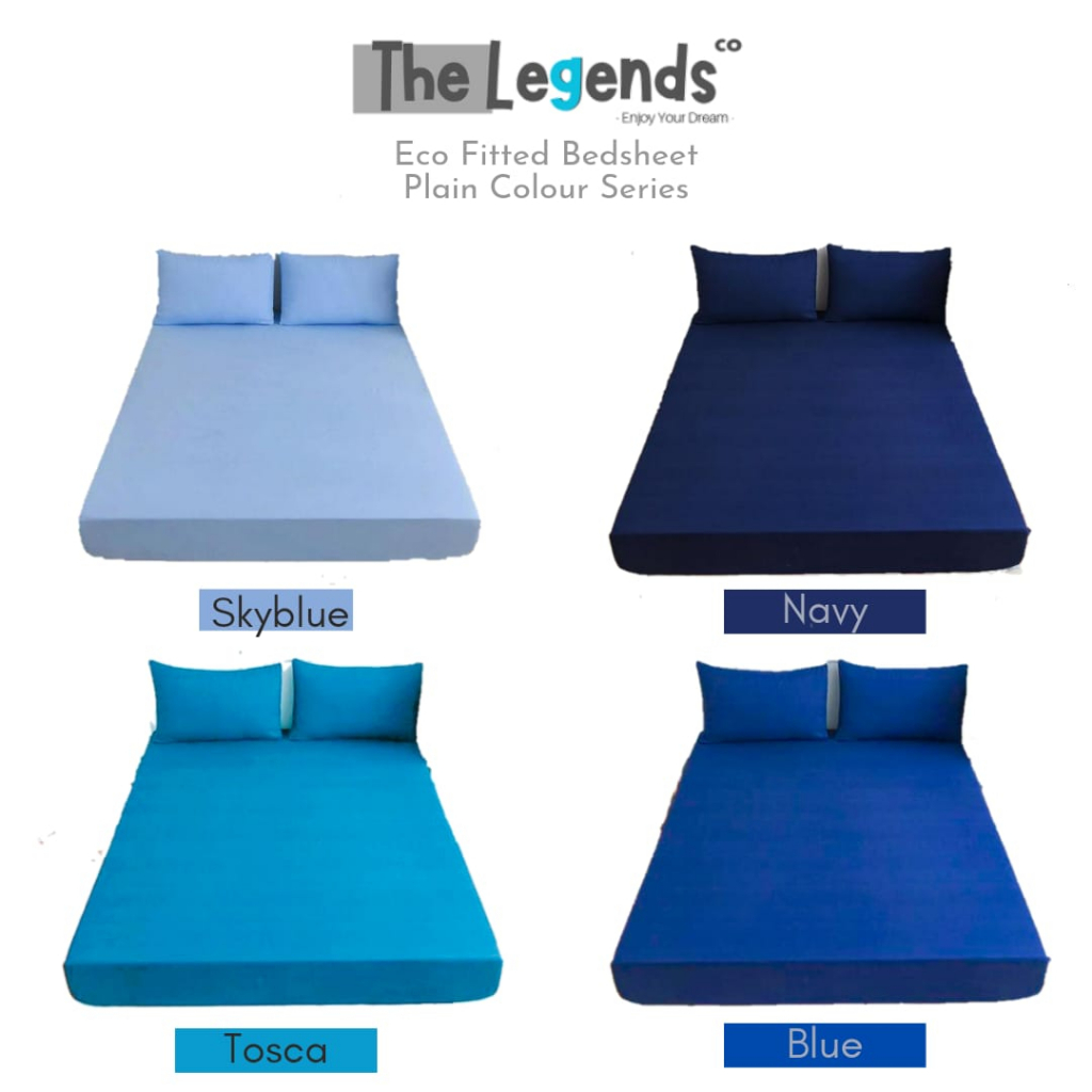 Jual sprei set 90x200 polos tinggi 15cm 20cm 25cm 30cm katun seprei ...