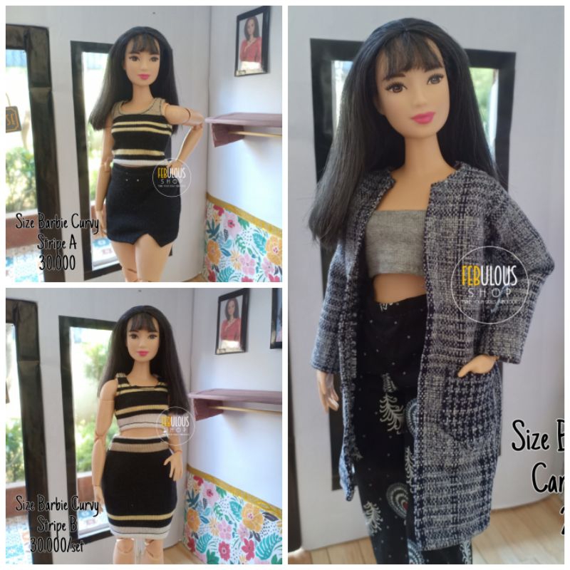 Jual Baju Barbie Curvy Aneka Model Dan Warna Outfits For Curvy