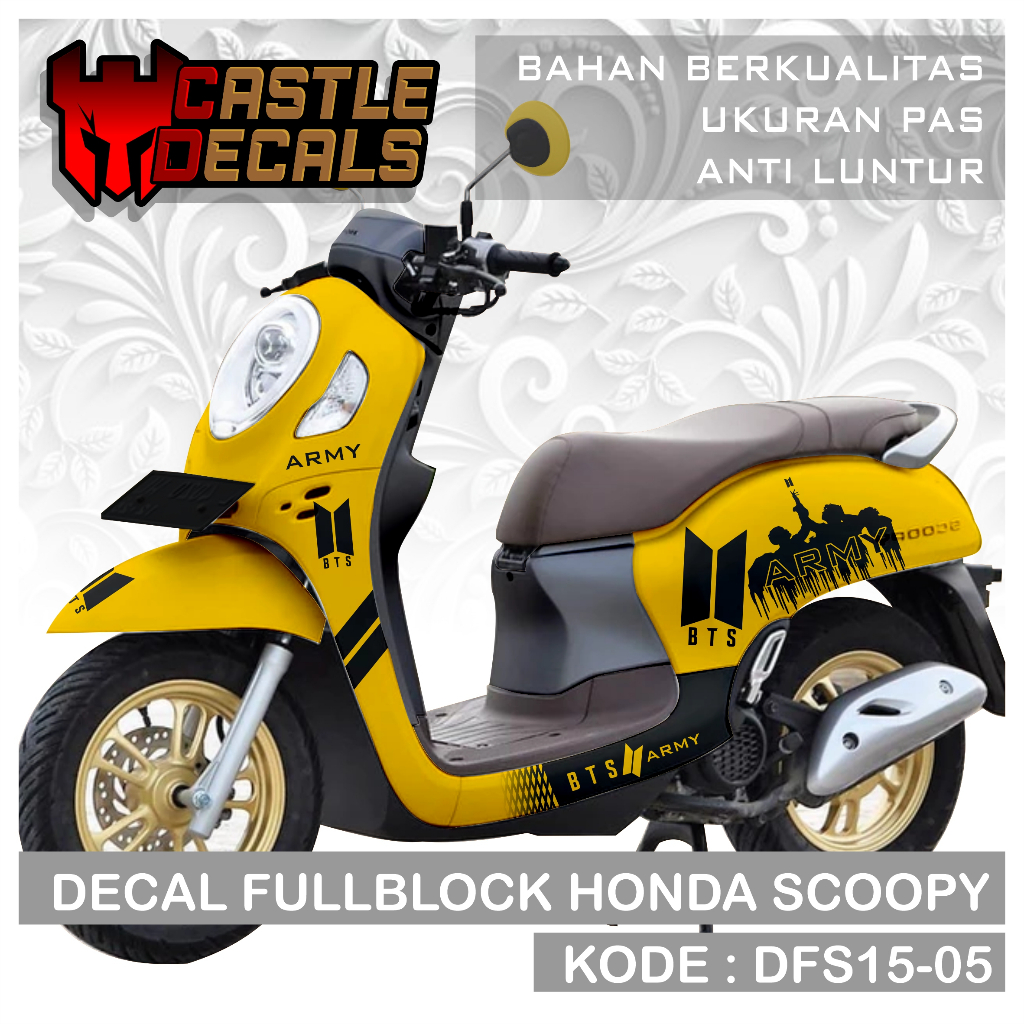 Jual Stiker Decal Scoopy Sticker Full Blok Stiker All New Scoopy 2021