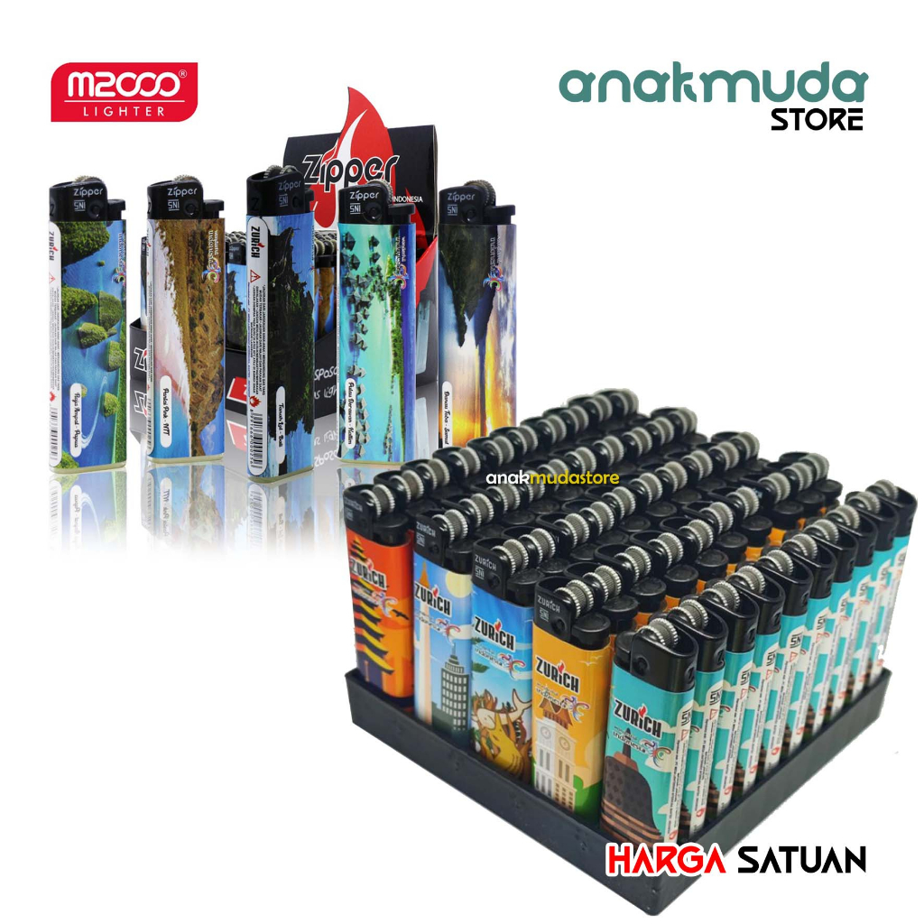 Jual (KRG4) Korek Api Zipper Warna Pemantik Api Outdoor SNI Anti Maling ...