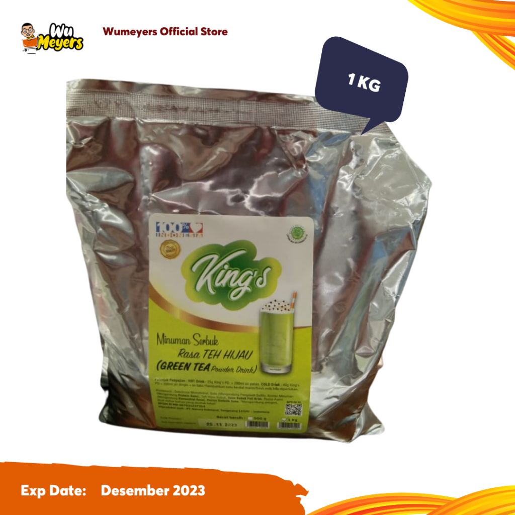 Jual Minuman Bubuk Green Tea Teh Hijau Kings Powder Drink Green Tea ...