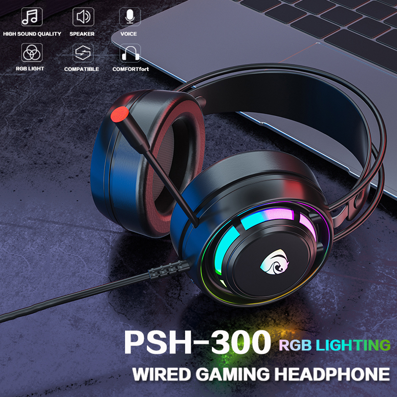 Fone Headset Gamer Sades Usb Armor Realtek Rgb Profissional