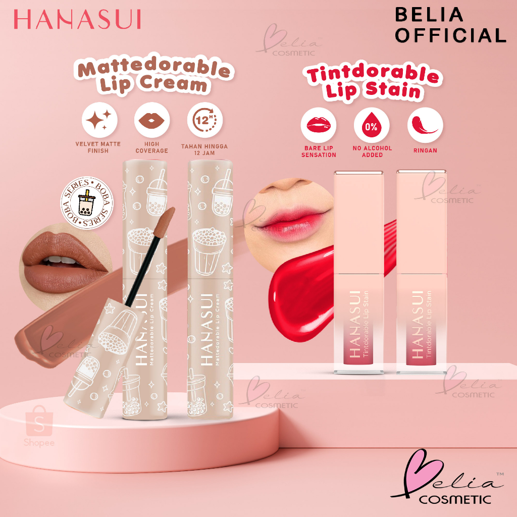 Jual BELIA HANASUI Mattedorable Lip Cream Tintdorable Lip Tint