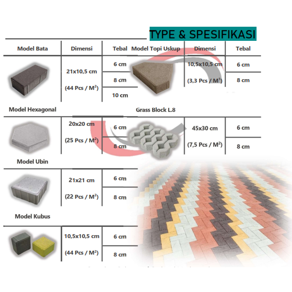 Jual Paving Blok Pavingblok Conblok Conblock Konblok Mutu K300 | Shopee ...
