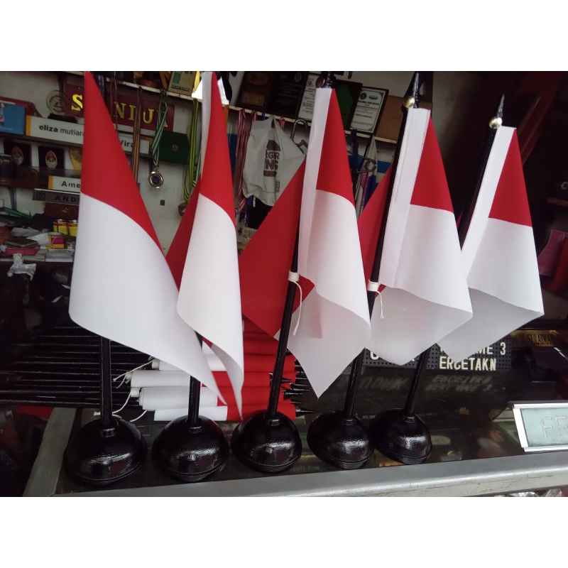 Jual Bendera Meja Tiang Kayu Shopee Indonesia