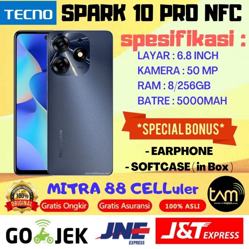 Jual TECNO SPARK 10 PRO NFC RAM 8/256GB GARANSI RESMI TECNO INDONESIA ...