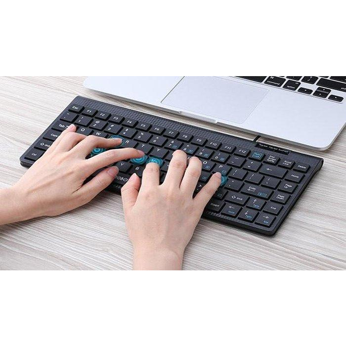 Jual Keyboard Mini Robot RK10 USB Wired Ultra Thin | Shopee Indonesia