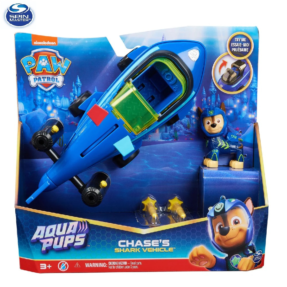 Jual PAW PATROL Aqua Pups Chase's Shark Deluxe Pack Vehicle | Shopee ...