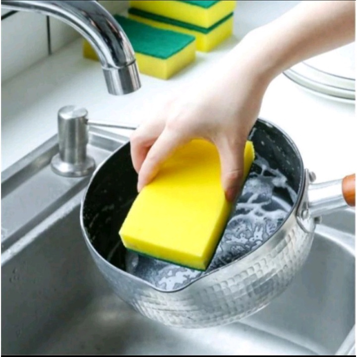 Jual Spon Sponge Cuci Piring 2 Sisi Kuning Hijau Spons Sabut Kotak ...