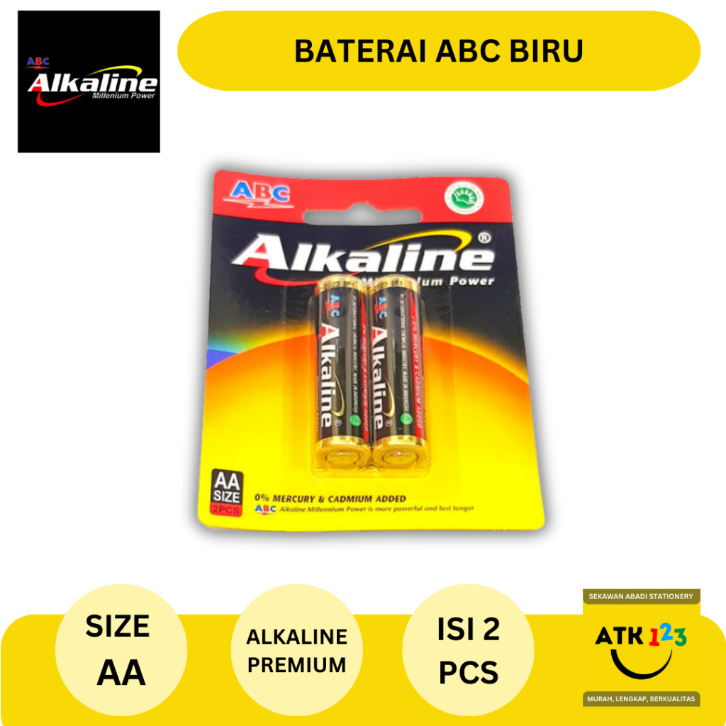 Jual Baterai / battery Alkaline ABC AA (1 Set Isi 2 Pcs) | Shopee Indonesia