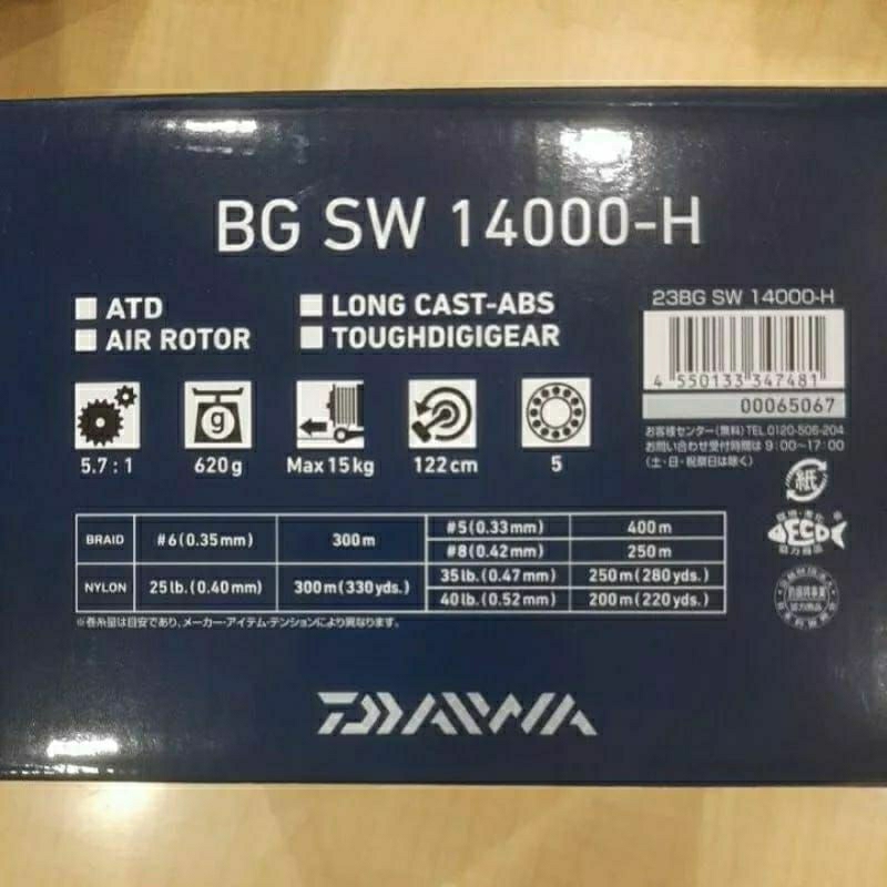 Jual Reel daiwa BG SW 2023| 4000 | 5000| 6000| 8000 | 10000 | 14000 ...