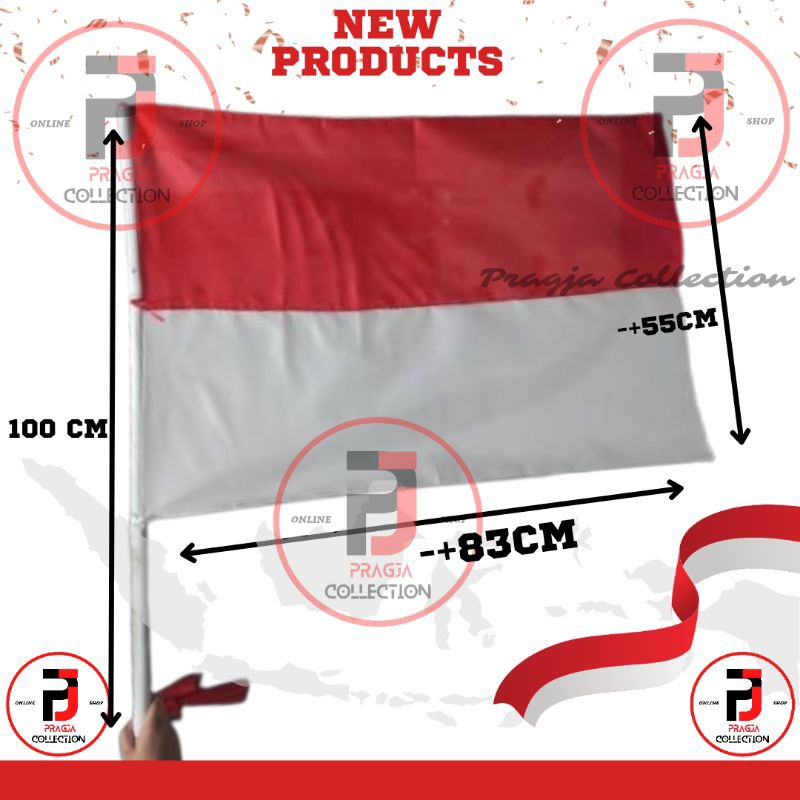 Jual Bendera Merah Putih Bendera Indonesia + Tiang Bambu | Shopee Indonesia