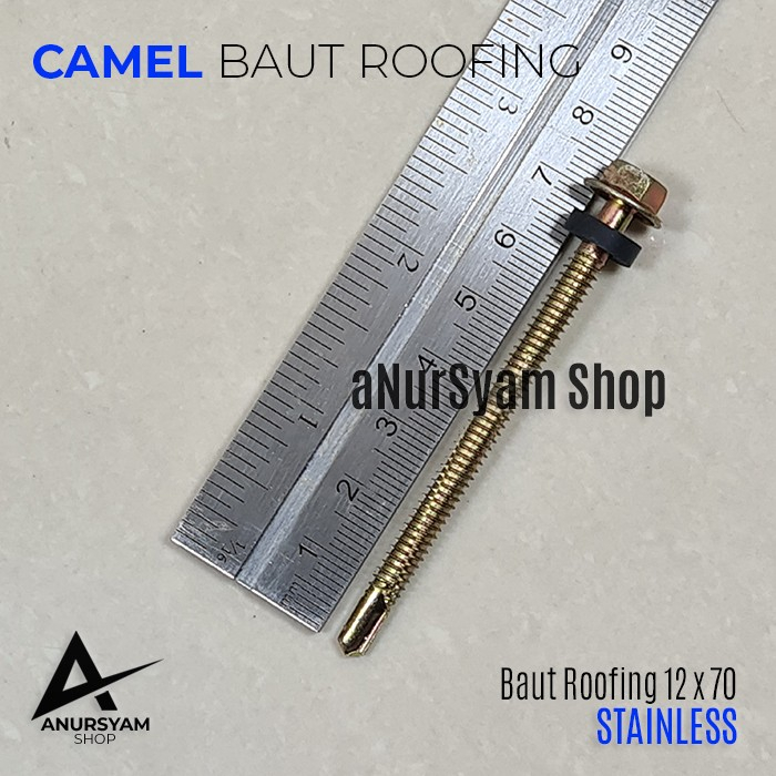 Jual Baut Roofing 12 x 70 CAMEL Baut Baja Ringan CAMEL 7cm | Shopee ...