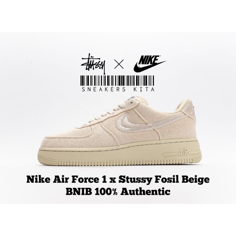 HOT Low Fossil Stone Nike Air Force Stussy Fossil Stussy Fossil