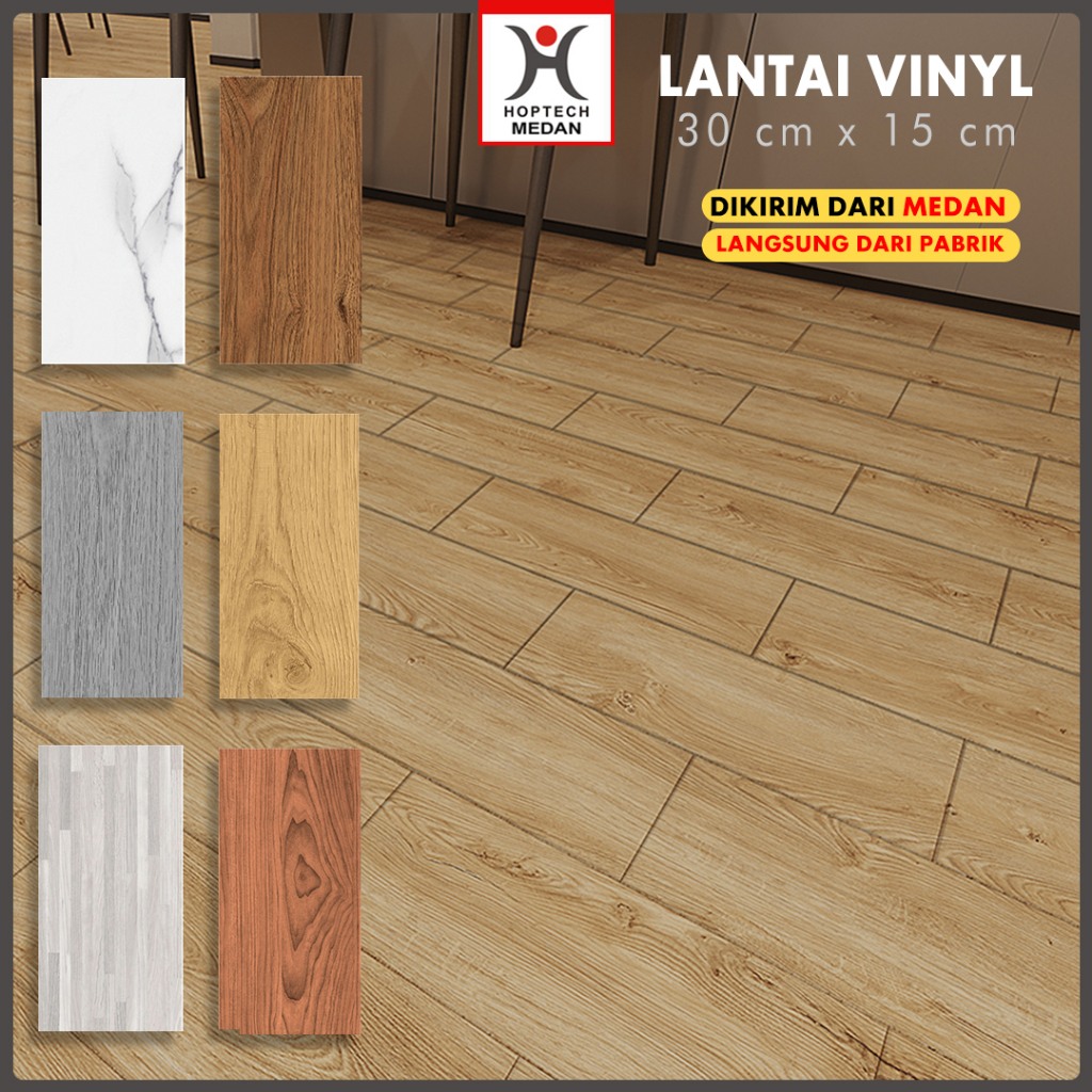 Jual Lantai Vinyl Parket motif kayu dan granit Ukuran 30x15 cm