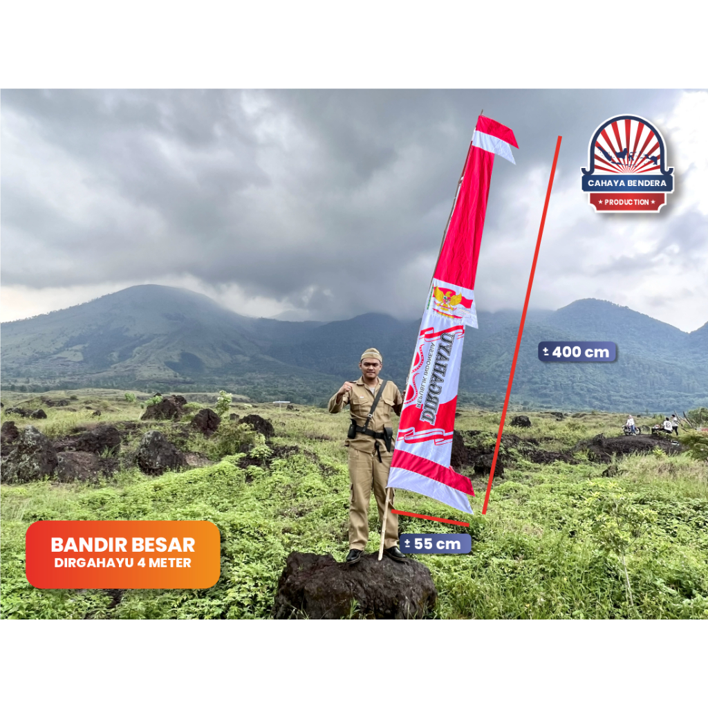 Jual Bendera Umbul Umbul Bandir Dirgahayu Merah Putih 4 Meter Shopee Indonesia