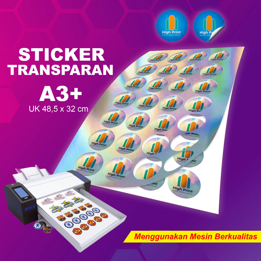 Jual Cetak Stiker Hologram A3 Sehari Jadi Kiss Cutting Shopee Indonesia 3650