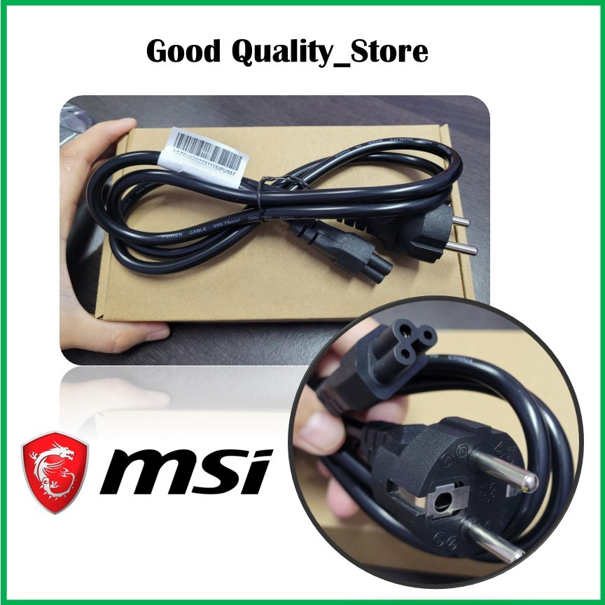 Jual Kabel power adaptor charger laptop MSI GF63 Original 3 lubang