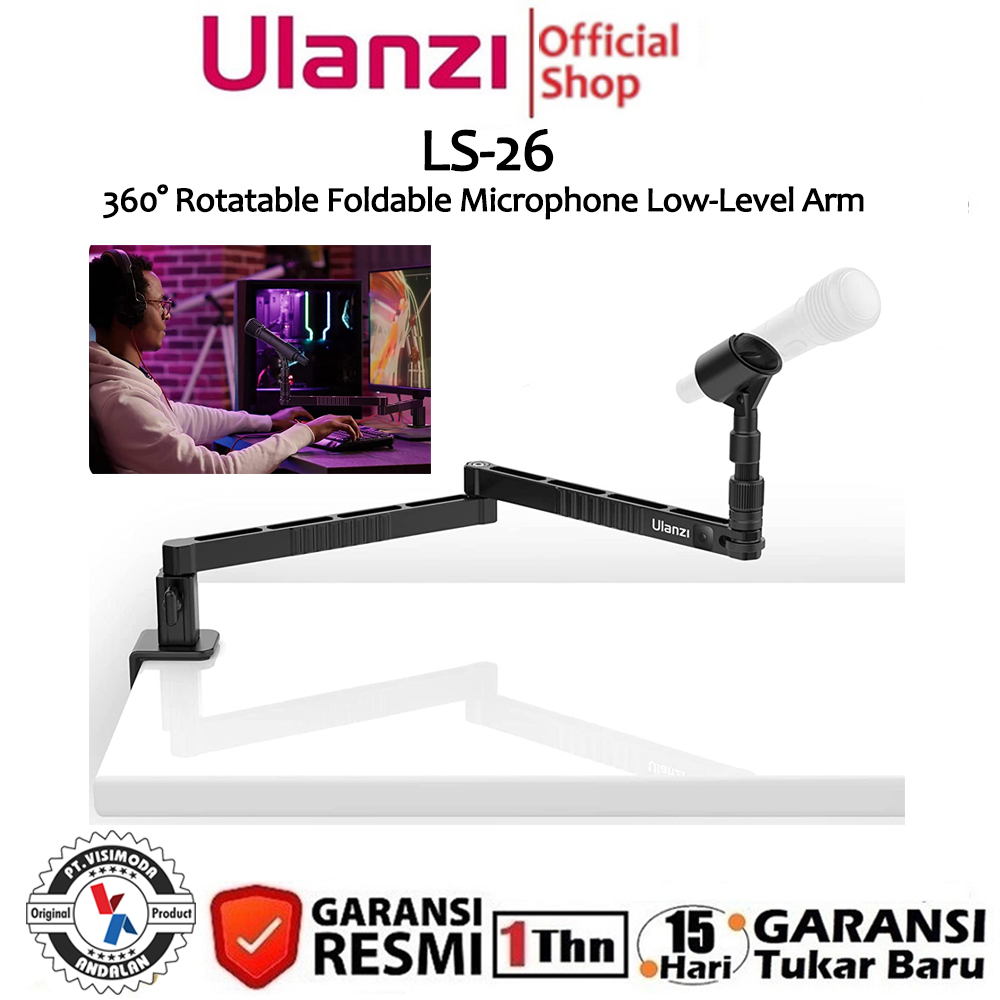 Jual Ulanzi LS26 360° Rotatable Foldable Low-Level Microphone Stand Arm ...