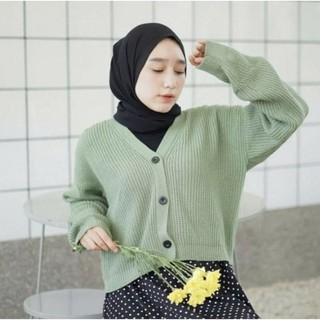 Jual Crop Cardi Rajut 7 Get LD 95cm / Cardigan Rajut Wanita Tebal ...
