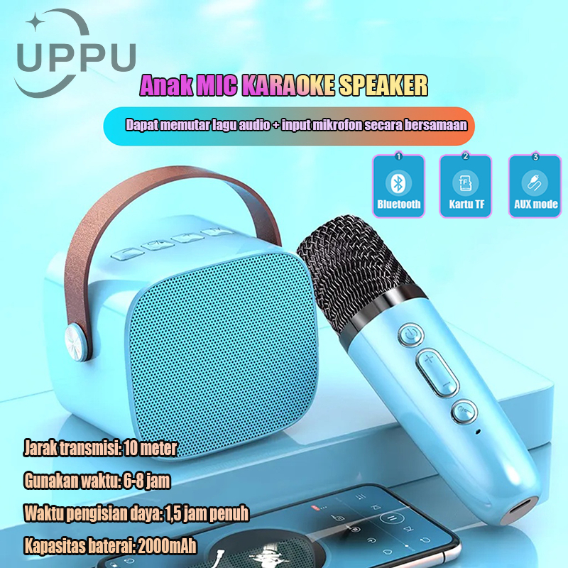 Jual UPPU Mini Bluetooth Karaoke Speaker Bluetooth Karaoke Set