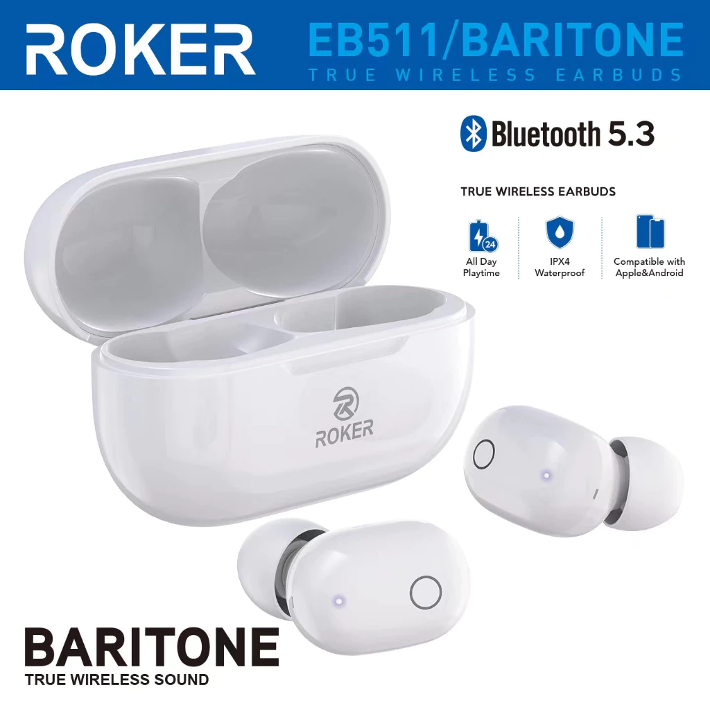 TWS ROKER BARITONE EB511 True Wireless Earphone TWS GATT Bluetooth 5.3